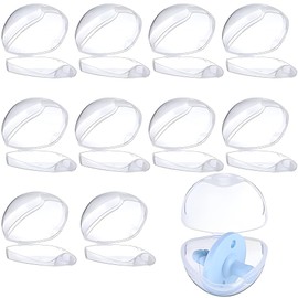 Portable Clear Pacifier Holders, Container, Storage Holder & Cover Cases 10pcs.