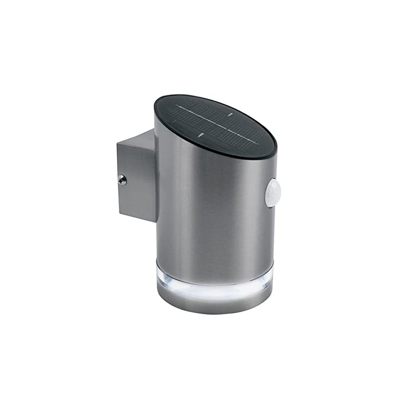 Luceco LED Solar Guardian Stainless Steel Wall Lantern with PIR