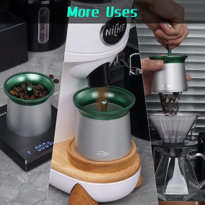 IKAPE 54mm Espresso Powder Receiver Cup, Coffee Powder Receiver Container,