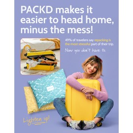 PACKD Prepaid & Prelabeled Shipping Bags for Clothes, Laundry, & Overflow - Waterproof, Tear-Resistant, Tamper-Sealed, Lightweight, Folds Flat Travel Packaging Bags - 3-Pc Bundle, 15" x 19"