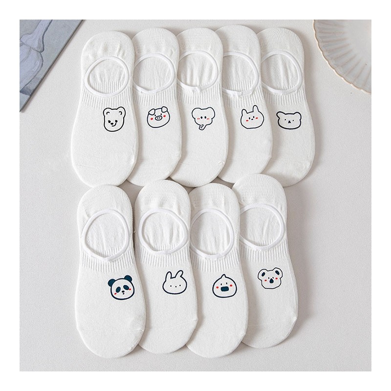 Lucky Box Pure Cotton Women's Summer Fashion Socks Random 10
