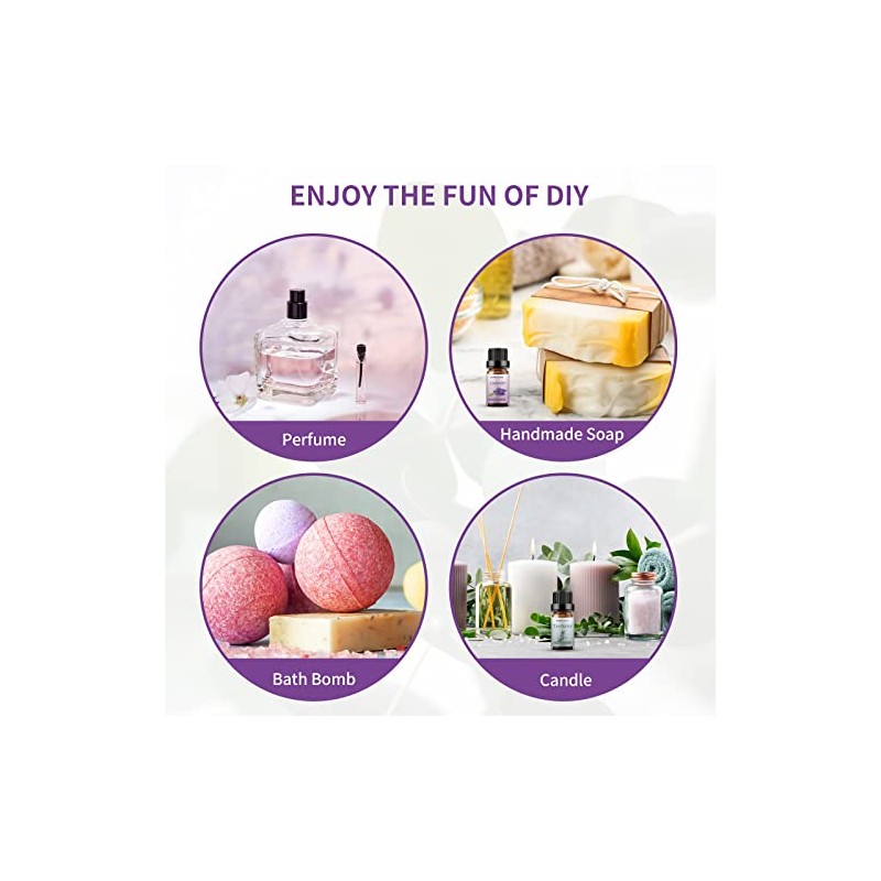 Sedbuwza Lavender Eucalyptus Essential Oil Set for Aromatherapy