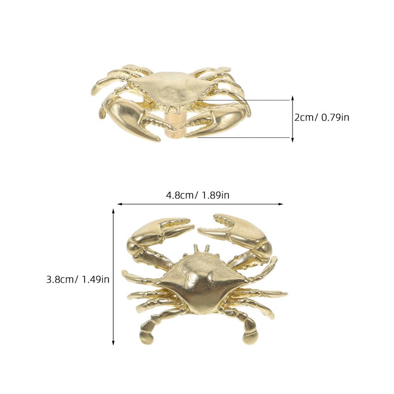 Cabilock Brass Crab Door Handle - Unique Nautical Drawer Pulls