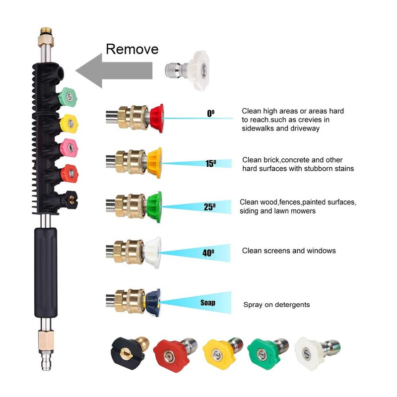 Selkie 120inch Stainless Steel Pressure Washer Extension Wand Power Washer