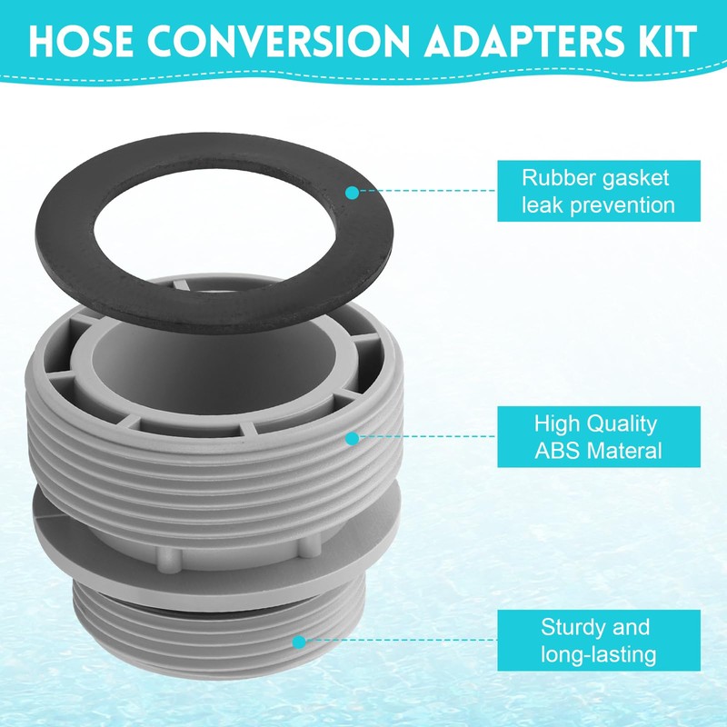 Plunger Valve for Intex Pool, 38mm Plunger Valves Connection Kit