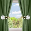 HIKMLK Crystal Curtain Holdbacks 2pcs, Metal Curtain Tieback Pull Back