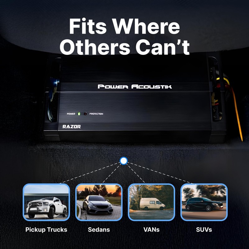 Power Acoustik RZ4-2000D 2000W Class D 4 Channel Amplifier ,