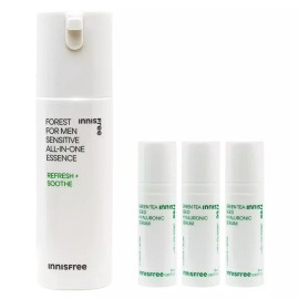 Innisfree 이니스프리 포레스트 포맨 올인원 에센스(센서티브)+(히알루론산 세럼15mlx3개 추가) Innisfree Forest for Men All-in-One Essence (Sensitive) + (Hyaluronic Acid Serum 15ml x 3)