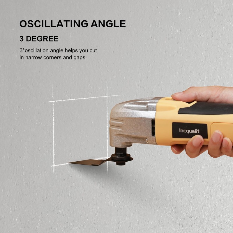 Inequalit 22000 OPM 1.5A Oscillating Multi-Tool, 3° Oscillation Angle, 3