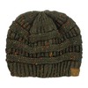 C.C Trendy - Gorro de punto trenzado grueso y suave