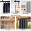 8 Pack Ceiling Curtain Rod Brackets, Aluminum Black Curtain Rod