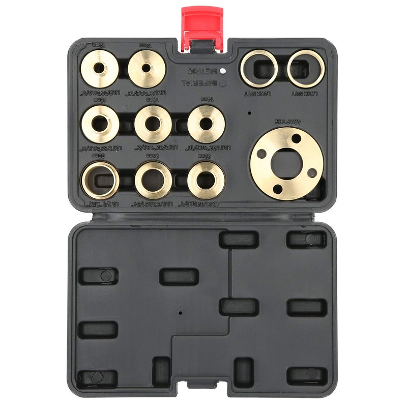11Pcs Brass Router Template Guides Set for Dovetailing, Hinge Routing,