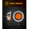 Partsam 10Pcs Amber 13LED Strobe Marker Lights, Round Clearance Light