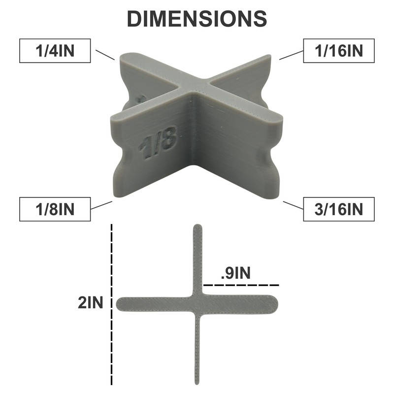 Deck Spacer Tool 4-in-1 – 1/16", 1/8", 3/16", 1/4" Deck