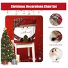 Xmas Dinner Chair Back Covers Easy To Install Soft Anti