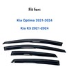 Immortal Group IG Window Visor for Kia Optima 2021-2024 & Kia K5 2021-2024, Rain Guard Tape-On Extra Durable Sun Wind Side Vent Window Deflector Mugen Style, 2021 2022 2023 2024