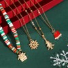 Gold Layered Christmas Necklace Boho Xmas Jingle Bell Christmas Tree