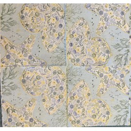TWO Individual Cocktail Napkins For Decoupage Sea. Starfish. Shell  Coral Ltblue