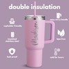Custom 40 Oz Tumbler with Handle, Engraved Name Mug for