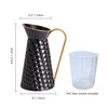 Elegant Black Metal Pitcher Vase, Farmhouse Galvanized Flower Vase, Rustic
