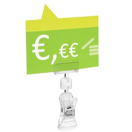 Pack of 10 Clear Sign Holder/Bracket with Ball Joint