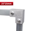 10 Pack 1" X 1" Square Tube Fittings-2 Way Connector,