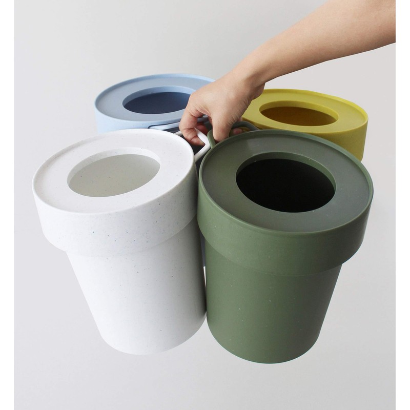 Way-be 239994 TapTrash Trash Can with Hidden Bag, Khaki, Size