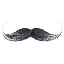 Cosela Grey Fake Beard and Mustache for Men False Stick On Handlebar Mustaches Self Adhesive Fake Facial Hair