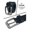 Cartvelli M19bl-85 Men's Premium Leather Belt, Blue, 85 cm, Made