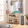 viewcare 4-Tier Bamboo Shoe Rack for Entryway, Stackable | Foldable