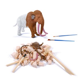 EGGBOX Mammut Skeleton Excavation Set for Children - 2-in-1 Digging & Explore Kit with Graffiti Mammoth, Experiments for Children from 6, Fossils Paleontology Experiments & Craft Set for Boys Girls