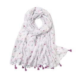 MAIRY Ladies Scarves Retro Soft Lightweight Large Flower Neckerchief Infinity Scarfs Women's Scarves & Wraps Hijab, 266