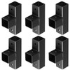 6 Pack 1" x 1" Black T Shape Square Tubing
