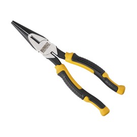 Dewalt Long Nose Pliers 200mm. Crafted from Chrome Vanadium Steel for Reliable Performance. Featuring Improved Hardness Depth for Durability.