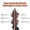 24HR Waterproof Eyeliner Pencil with Built-In Sharpener – Long Lasting,