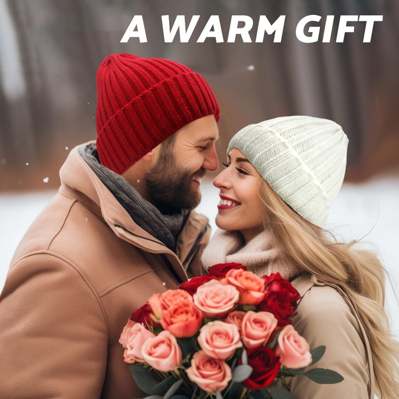 PFFY Warm Winter Knit Beanie Hat Skull Cap Beanies for
