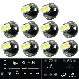 britelites 10x T4 / T4.2 Neo Wedge 2 SMD LED Bombilla Blanca para Tablero de Coche, Panel de Instrumentos, Control de Clima HVAC
