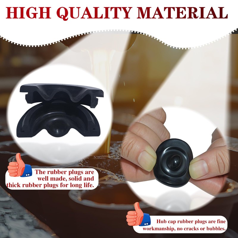 LUXTRKSTO 20Pcs Trailer Grease Dust Cap Rubber Plugs for Most