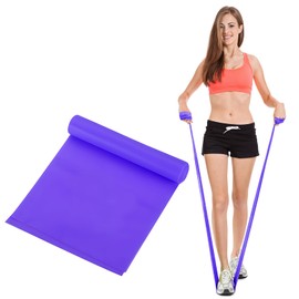 Fitness Bands Exercise Band with Carry Bag & Exercise Instructions for Yoga, Pilates, Strength Training Physiotherapy (Purple)