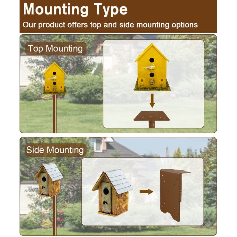 Sungaryard 90Inch Heavy Duty Bird House Pole Mount Kit with