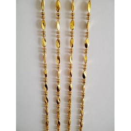 EliteKoopers Bead Garland Chain for Christmas Tree Wedding Decorations Gift Wrap Xmas Beaded Ribbon String DIY Art Craft (Gold, 10meter)