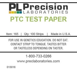 Phenylthiourea (PTC) Paper Strips - Genetic Taste Testing (Vial of 100) - 30µg Per Strip (2, Vial of 100)