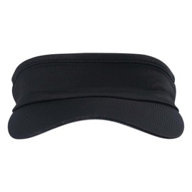 P.D.Creek Ultralight Sun Visor Hat Stretchy Non-Slip Sweatband, Elastic Sun Cap for Outdoor Sports, Running Black, One Size