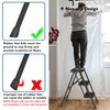 BONTEC 3-Step Ladder, Folding Step Stool, 600lbs Max Load Capacity,