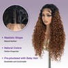 Rebecca Q Lace Front Wig Ombre Brown Long Deep Wave