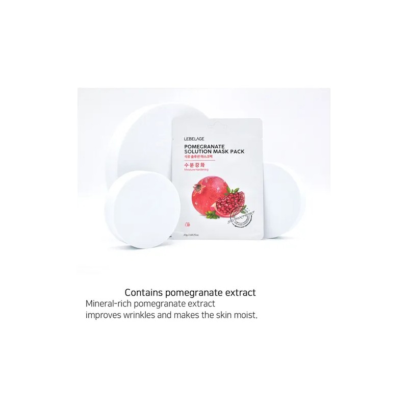 Mascarilla Antioxidante Coreana De Granada 1 Caja (10 Pz) Mixta