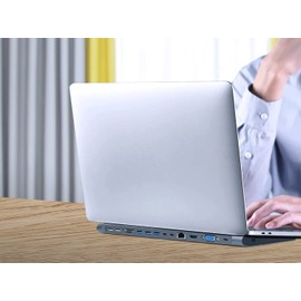 Gembird A-CM-COMBO9-01 USB Type-C 9-in-1 Multi-Port Adapter (USB Hub + HDMI + VGA + PD + Card Reader + LAN + 3.5 mm Audio) Space Grey