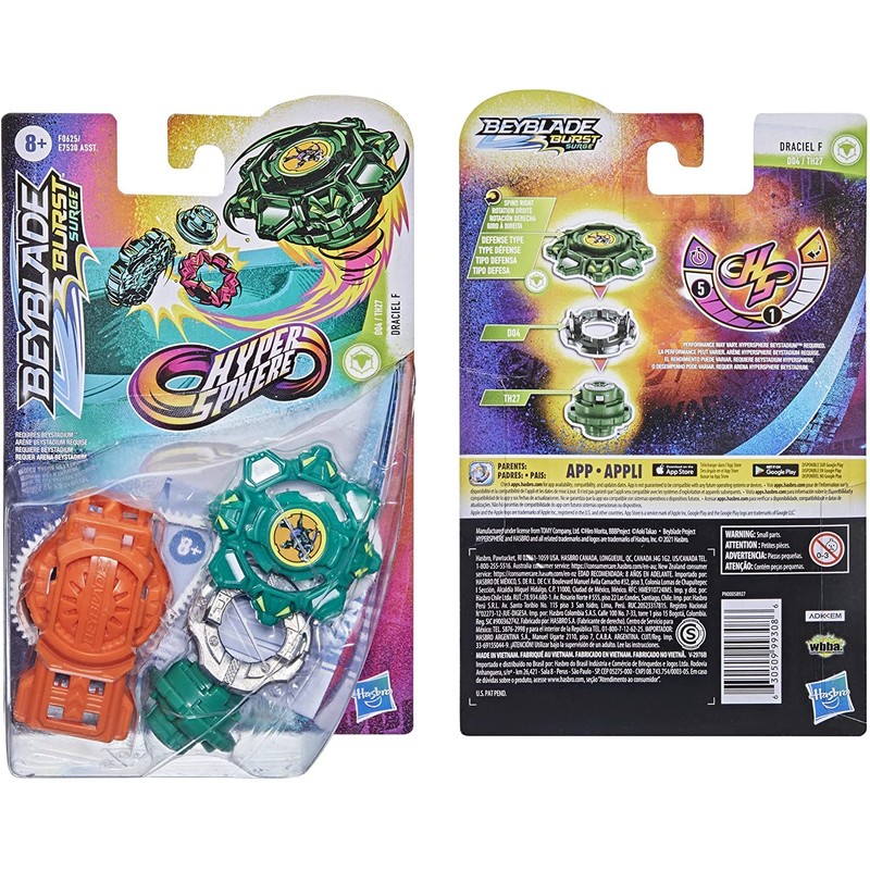 Beyblade Hasbro F0625 Burst Surge Hyper Sphere Draciel F with
