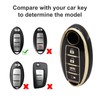 SUNCARACCL for Nissan Key Fob Cover with Leather Keychain, Soft