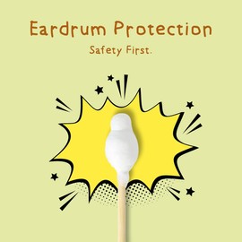 Sea Turtle Bamboo Cotton Swabs (Baby Safety Rim) - Vegan, Eco Friendly, Organic, Double Tips, Plastic Free Wooden Ear Sticks, All Natural 100% Biodegradable Cotton Buds